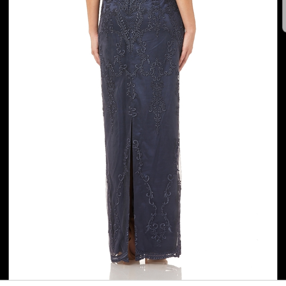 JS Collections Embroidered Mesh Blouson Gown NWT - Picture 5 of 11